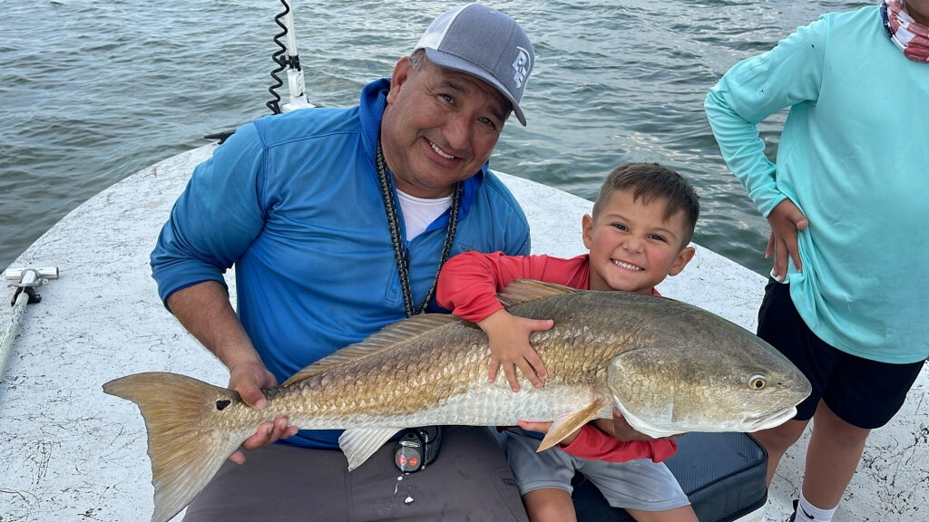 OBT Charters boat and fishing action in Corpus Christi Bay